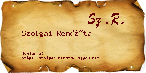 Szolgai Renáta névjegykártya