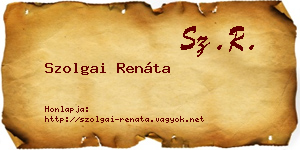 Szolgai Renáta névjegykártya
