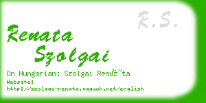 renata szolgai business card